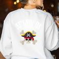 4th Grade Pirate Crew Halloween Costume Cool Teacher Student Women's Sweatshirt Back Print White