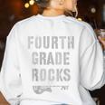 4th GRADE Rocks Teacher Rockstars I Teach Ready To Rock Women's Sweatshirt Back Print White 4th GRADE Rocks Teacher Rockstars I Teach Ready To Rock Women's Sweatshirt Back Print White