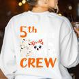 5th Grade Boo Crew Teachers Students Ghost Halloween Women's Sweatshirt Back Print White
