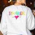5th Grade Squad Fifth Teacher Student Team Back To School Women's Sweatshirt Back Print White 5th Grade Squad Fifth Teacher Student Team Back To School Women's Sweatshirt Back Print White