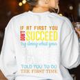 5th Grade Teacher Appreciation Women's Sweatshirt Back Print White