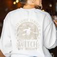 5th Grade Teacher By Day Witch By Night Halloween Women's Sweatshirt Back Print White 5th Grade Teacher By Day Witch By Night Halloween Women's Sweatshirt Back Print White