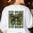 5th Grade Teacher Student Camo Bow Back To School Women's Sweatshirt Back Print White 5th Grade Teacher Student Camo Bow Back To School Women's Sweatshirt Back Print White