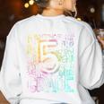 5th Grade Typography Team Fifth Grade Teacher Back To School Women's Sweatshirt Back Print White 5th Grade Typography Team Fifth Grade Teacher Back To School Women's Sweatshirt Back Print White