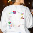60 Year Old Math Teacher Square Root Of 3600 60th Birthday Women's Sweatshirt Back Print White