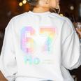 67 Ho Holmium Science Teacher Elements Table Six Seven Meme Women's Sweatshirt Back Print White