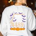 67 Meme Math Teacher 6 7 Square Root 4489 Women's Sweatshirt Back Print White