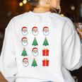 67 Santa Tree Math Teacher Christmas Xmas Humor Women's Sweatshirt Back Print White