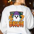 67 Teacher Ghost Six Seven Meme Math Equation Bruh Halloween Women's Sweatshirt Back Print White 67 Teacher Ghost Six Seven Meme Math Equation Bruh Halloween Women's Sweatshirt Back Print White