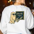 67 Teacher Halloween Skeleton Ghost Six Seven Meme Math Women's Sweatshirt Back Print White 67 Teacher Halloween Skeleton Ghost Six Seven Meme Math Women's Sweatshirt Back Print White