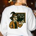 67 Teacher Halloween Witch Six Seven Meme Brainrot Math Joke Women's Sweatshirt Back Print White 67 Teacher Halloween Witch Six Seven Meme Brainrot Math Joke Women's Sweatshirt Back Print White