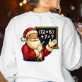 67 Teacher Santa Christmas Six Seven Meme Math Xmas Women's Sweatshirt Back Print White 67 Teacher Santa Christmas Six Seven Meme Math Xmas Women's Sweatshirt Back Print White