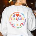 8th Grade Dream Team Eighth Grade Teacher Kid Back To School Women's Sweatshirt Back Print White