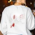 Acoustic Guitar Player Shirt Vintage Music Teacher Guitarist Women's Sweatshirt Back Print White