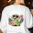 Alligator Later Gator Teacher Summer Last Day Fun Women's Sweatshirt Back Print White