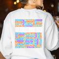 Anthropology Words Anthropologist Teacher Women's Sweatshirt Back Print White Anthropology Words Anthropologist Teacher Women's Sweatshirt Back Print White