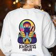 Anti Bullying Kindness Ninja School Teacher Student Women's Sweatshirt Back Print White