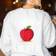 A Is For Apple Toddler Kindergarten Preschool Teacher Women's Sweatshirt Back Print White