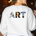 Art Artist Painting Teacher T Shirt Mona Lisa Great Wave For Men Women Women's Sweatshirt Back Print White Art Artist Painting Teacher T Shirt Mona Lisa Great Wave For Men Women Women's Sweatshirt Back Print White