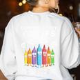 Art Teacher COMPLIMENTARY Colors Always Have Things To Say Women's Sweatshirt Back Print White Art Teacher COMPLIMENTARY Colors Always Have Things To Say Women's Sweatshirt Back Print White