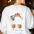 Art Teacher Life Messy Bun Back To School Art Teacher Women's Sweatshirt Back Print White Art Teacher Life Messy Bun Back To School Art Teacher Women's Sweatshirt Back Print White