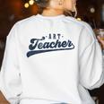 Art Teacher Men Women Cute Vintage Graphic Art Teacher Women's Sweatshirt Back Print White Art Teacher Men Women Cute Vintage Graphic Art Teacher Women's Sweatshirt Back Print White