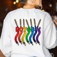Art Teacher For Women Art Teacher Clothes Women's Sweatshirt Back Print White