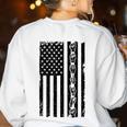 ASL Flag Sign Language Deaf ASL Teacher For Men Women Women's Sweatshirt Back Print White ASL Flag Sign Language Deaf ASL Teacher For Men Women Women's Sweatshirt Back Print White