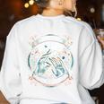 ASL Interpreter Deaf ASL Teacher American Sign Language Women's Sweatshirt Back Print White ASL Interpreter Deaf ASL Teacher American Sign Language Women's Sweatshirt Back Print White