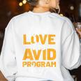 AVID Team Appreciation Essentials AVID Program Teacher Women's Sweatshirt Back Print White