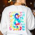 Back To School Eighth 8th Grade Tie Dye Typography Teacher Women's Sweatshirt Back Print White Back To School Eighth 8th Grade Tie Dye Typography Teacher Women's Sweatshirt Back Print White