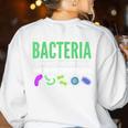 Bacteria Culture Biology Science Teacher Biologist Women's Sweatshirt Back Print White Bacteria Culture Biology Science Teacher Biologist Women's Sweatshirt Back Print White