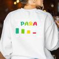 Battery Life Of a Paraprofessional Para Teacher Life Women's Sweatshirt Back Print White Battery Life Of a Paraprofessional Para Teacher Life Women's Sweatshirt Back Print White