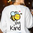 Bee Kind Bumble Bee Anti Bullying Teacher Kindness Matters Women's Sweatshirt Back Print White Bee Kind Bumble Bee Anti Bullying Teacher Kindness Matters Women's Sweatshirt Back Print White
