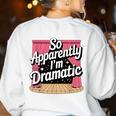 Best Theatre Art For Men Women Musical Drama Teacher Theater Women's Sweatshirt Back Print White