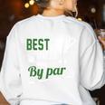 Best Teacher By Par Golf Golfer Women's Sweatshirt Back Print White