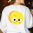 The Big Cheese Good Egg Teacher Halloween Costume Food Group Women's Sweatshirt Back Print White