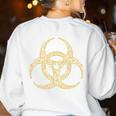 Bioengineering Biology Teacher Toxic Symbol Biohazard For Men Women Girls Kids Women's Sweatshirt Back Print White Bioengineering Biology Teacher Toxic Symbol Biohazard For Men Women Girls Kids Women's Sweatshirt Back Print White