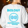 Biology Facts Science Teacher Student Biologist Women's Sweatshirt Back Print White Biology Facts Science Teacher Student Biologist Women's Sweatshirt Back Print White