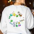 Biology Squad Science Teacher Student Biologist Women's Sweatshirt Back Print White