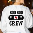 Boo Boo Crew First Aid School Nurse Day Care Teacher Women's Sweatshirt Back Print White Boo Boo Crew First Aid School Nurse Day Care Teacher Women's Sweatshirt Back Print White