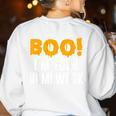 Boo I'm Your Homework Halloween Teacher Costume Women's Sweatshirt Back Print White