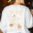 Bruh The Math Ain’t Mathin Halloween Skeleton Math Teacher Women's Sweatshirt Back Print White Bruh The Math Ain’t Mathin Halloween Skeleton Math Teacher Women's Sweatshirt Back Print White