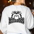 Bulldogs Teacher Student School Sports Fan Team Spirit Women's Sweatshirt Back Print White Bulldogs Teacher Student School Sports Fan Team Spirit Women's Sweatshirt Back Print White