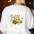 Bumble Bee Squad Honey Bumblebee Teacher Team Group Women's Sweatshirt Back Print White Bumble Bee Squad Honey Bumblebee Teacher Team Group Women's Sweatshirt Back Print White