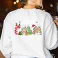 All Is Calm Said No Teacher Ever Teacher Christmas Women's Sweatshirt Back Print White