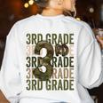 Camo Team 3rd Grade Squad Back To School Teacher Kids Boys Women's Sweatshirt Back Print White