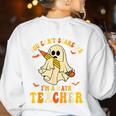 You Can't Scare Me I'm A Math Teacher Halloween Ghost Groovy Women's Sweatshirt Back Print White You Can't Scare Me I'm A Math Teacher Halloween Ghost Groovy Women's Sweatshirt Back Print White