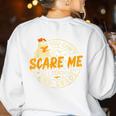 You Can't Scare Me I Teach 2nd Grade Teacher Halloween Ghost Women's Sweatshirt Back Print White You Can't Scare Me I Teach 2nd Grade Teacher Halloween Ghost Women's Sweatshirt Back Print White