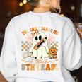 You Can't Scare Me I Teach Fifth Grade Teacher Halloween Women's Sweatshirt Back Print White You Can't Scare Me I Teach Fifth Grade Teacher Halloween Women's Sweatshirt Back Print White